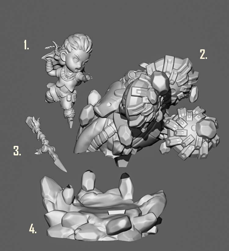 埃洛伊 Q版3D打印模型