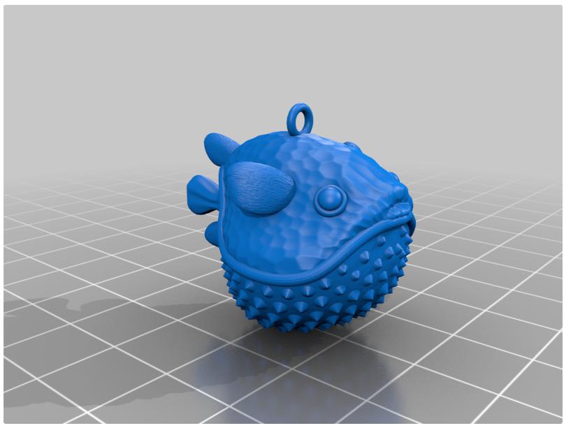 可爱的河豚3D打印模型