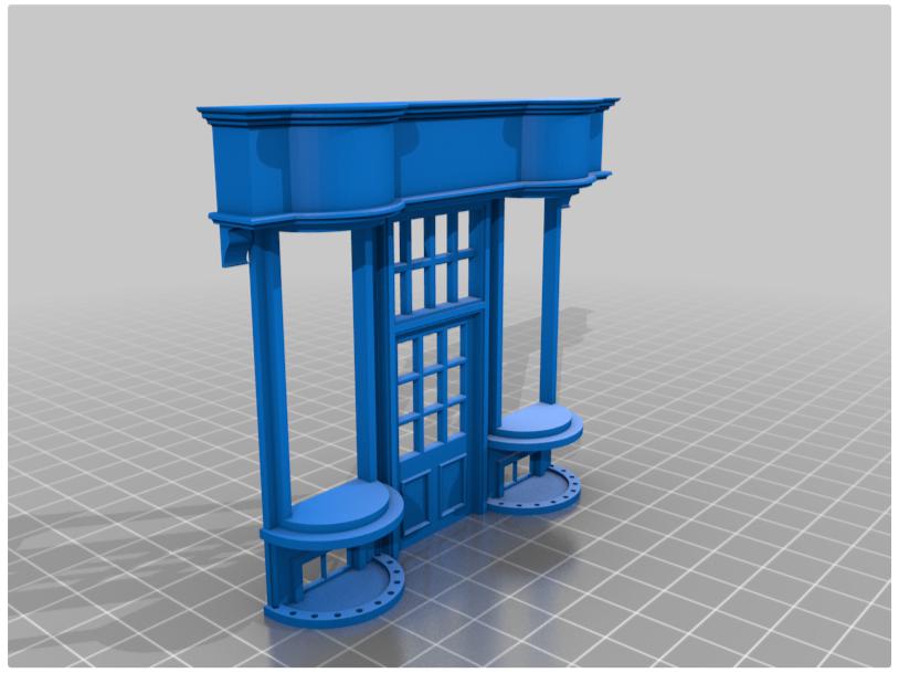 敲门小巷书角3D打印模型