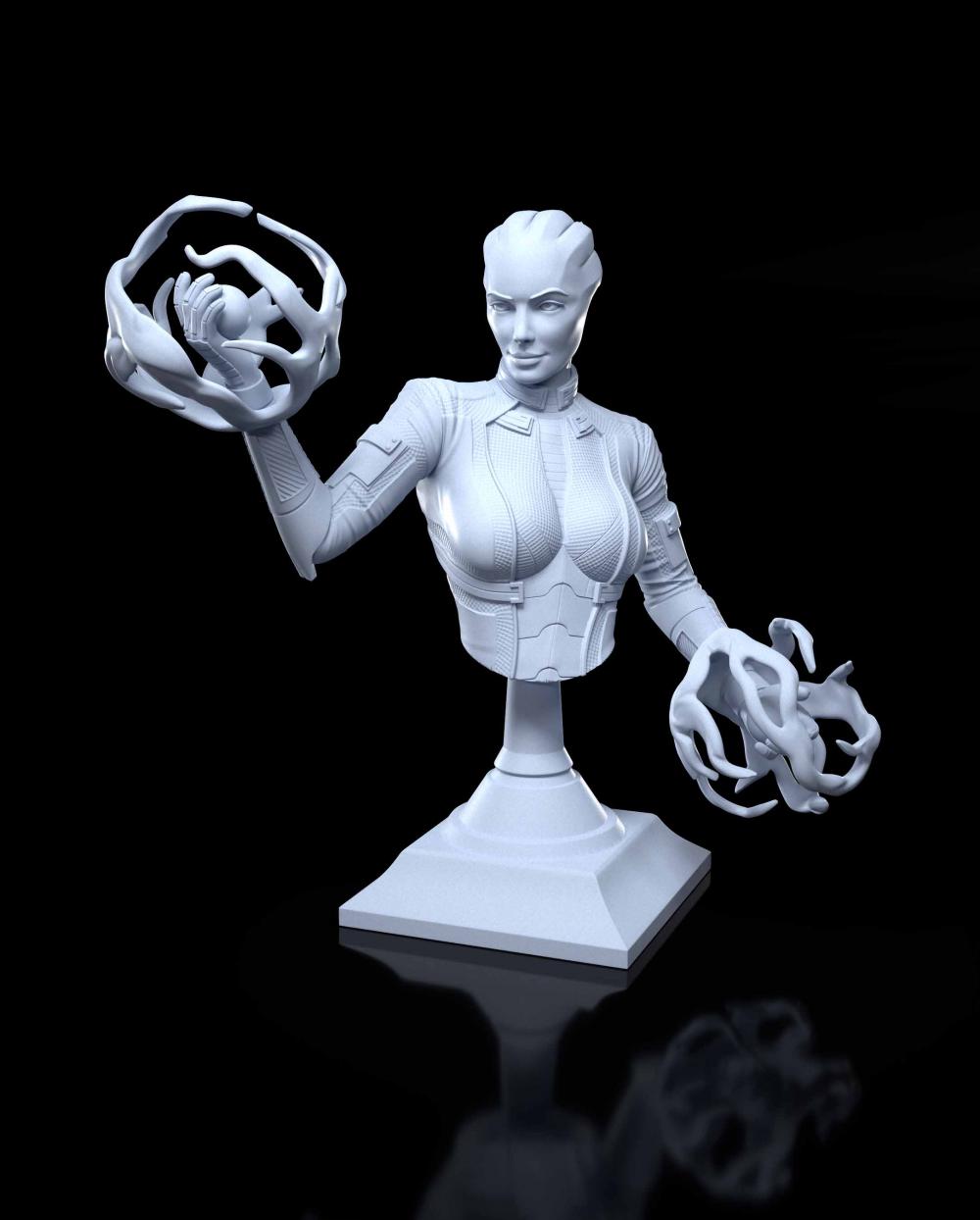 质量效应 莉亚娜 带胸雕3D打印模型