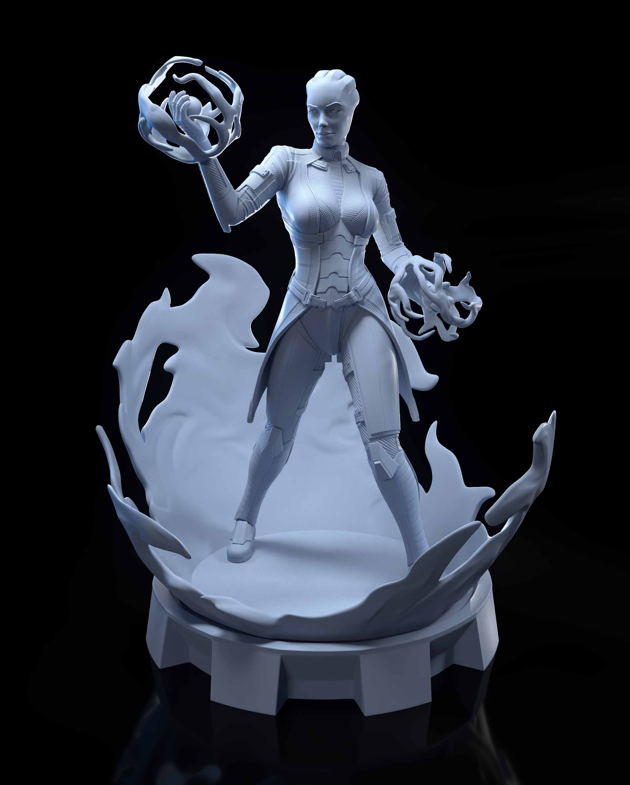 质量效应 莉亚娜 带胸雕3D打印模型