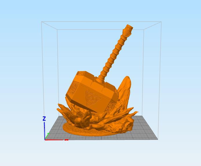 雷神之锤摆件3D打印模型