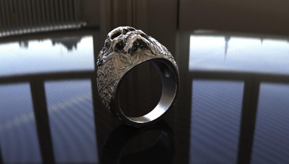 骷髅戒指3D打印模型