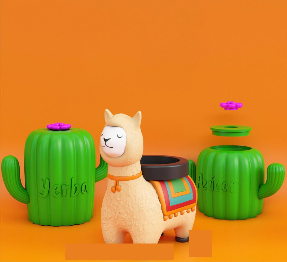 美洲骆驼装饰3D打印模型