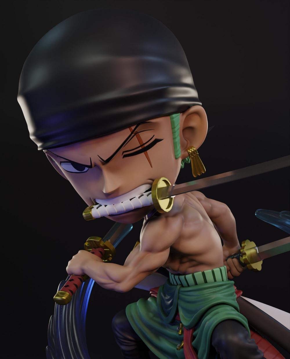 索隆 Q版3D打印模型
