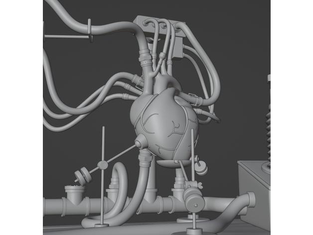 赛博朋克 心脏实验室3D打印模型