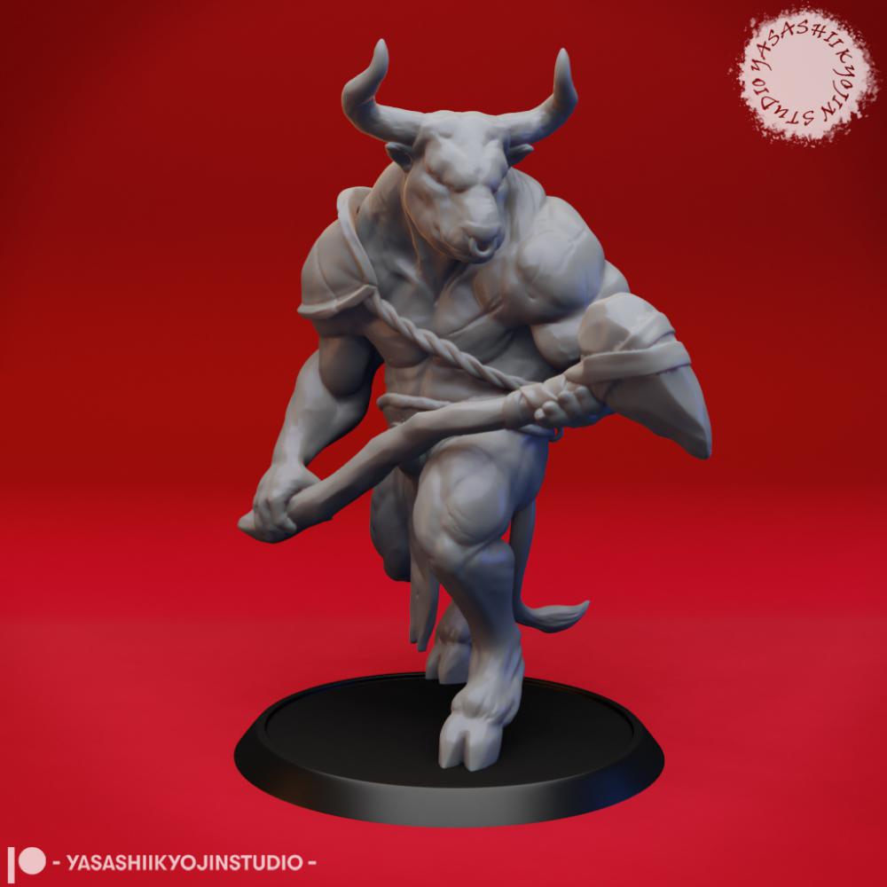 弥诺陶洛斯-米诺陶-人身牛头怪物3D打印模型