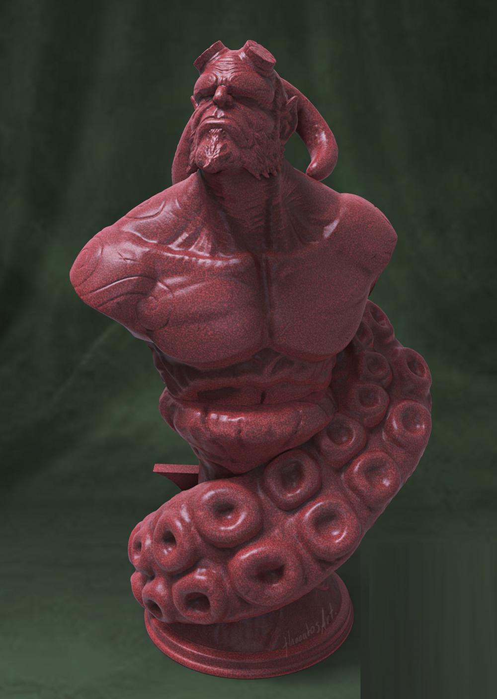地狱男爵 Hellboy 胸像3D打印模型