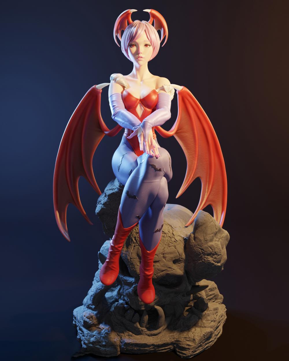 恶魔战士 莫妮卡和莉莉丝3D打印模型
