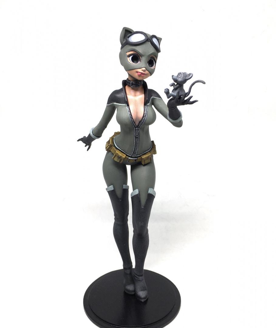 猫女与小老鼠 卡通Q版3D打印模型