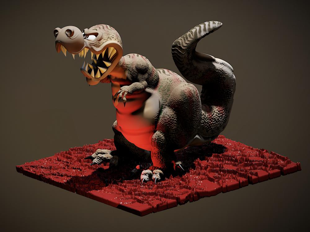 恐龙 Q版3D打印模型