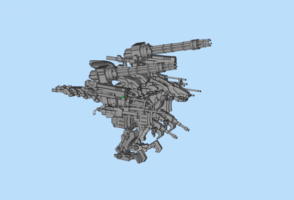 索斯机械兽 重武武装狙击迅龙3D打印模型