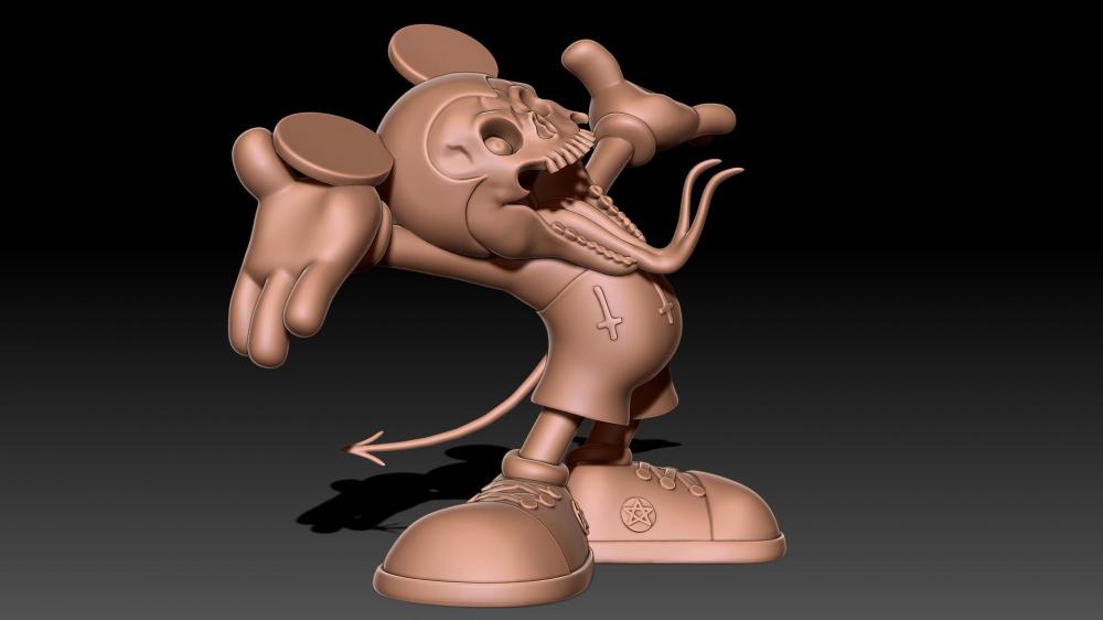 米老鼠 恶魔般米奇3D打印模型
