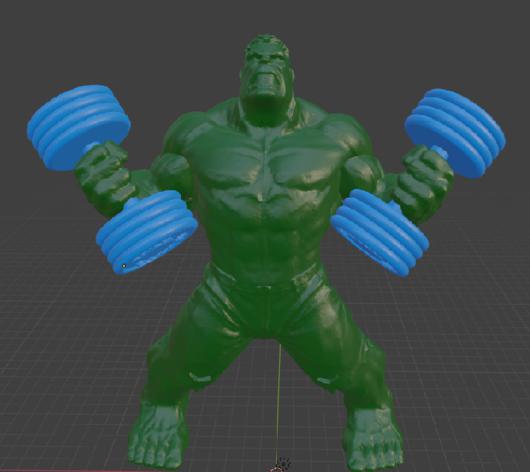 浩克 健身3D打印模型