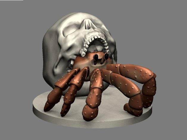 骷髅寄居蟹3D打印模型