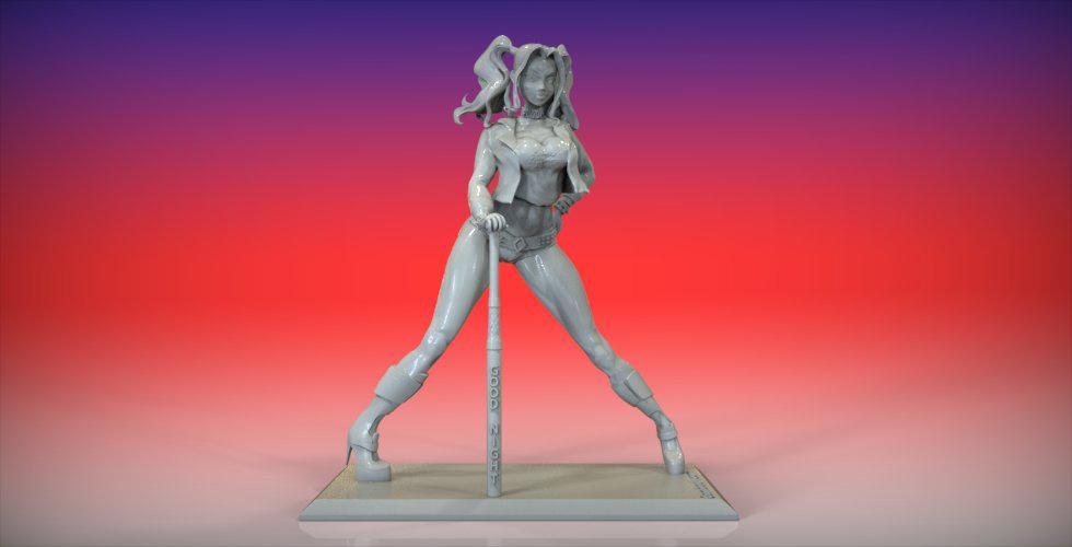 小丑女 棒球棍3D打印模型