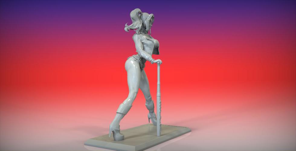 小丑女 棒球棍3D打印模型