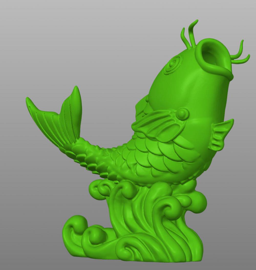 摆件 鲤鱼跳龙门3D打印模型