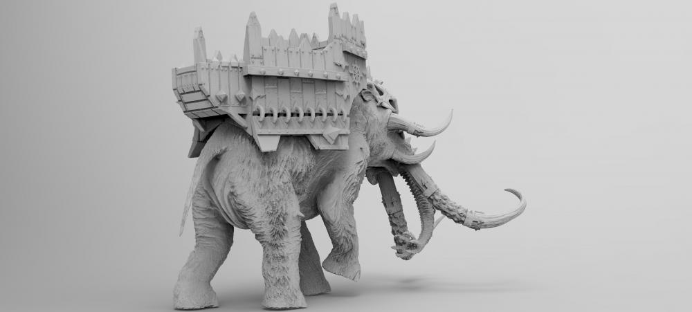 战锤 猛犸象3D打印模型