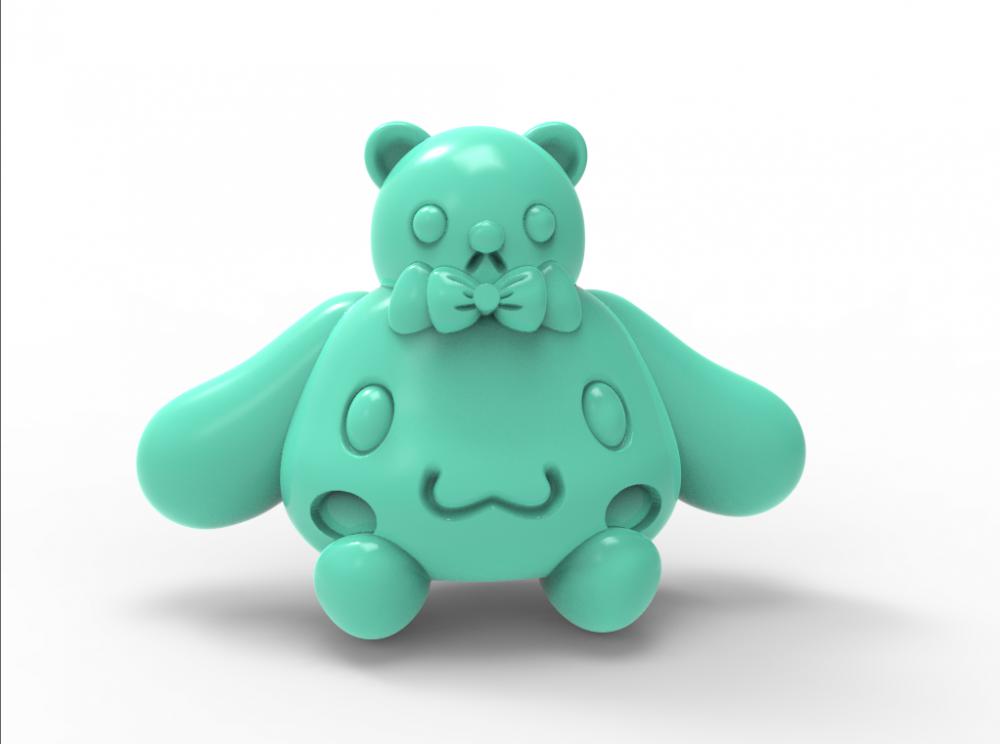 玉桂狗小熊头3D打印模型