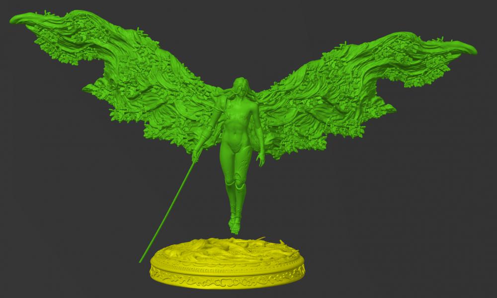 艾尔登法环 玛莲妮亚 展翅3D打印模型