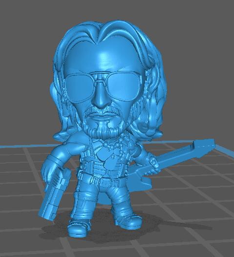 赛博朋克2077强尼银手Q版3D打印模型