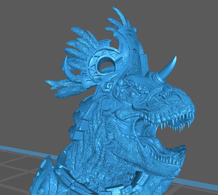 蜥蜴恐龙战士胸像3D打印模型