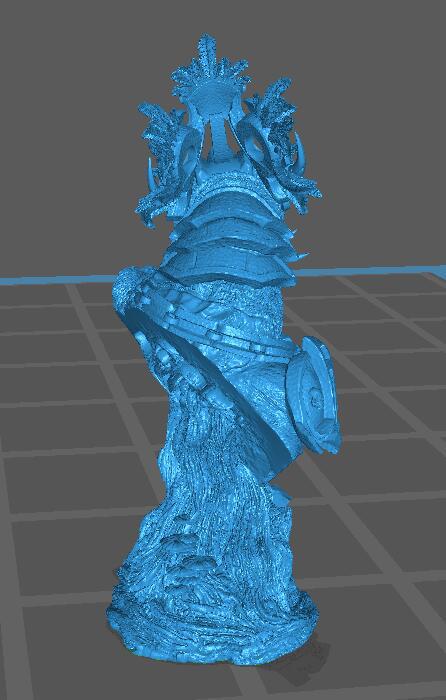 蜥蜴恐龙战士胸像3D打印模型