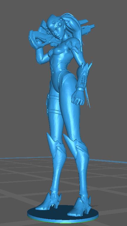 守望先锋黑百合3D打印模型