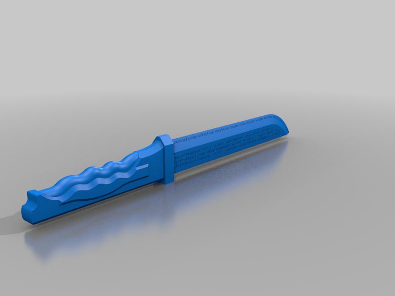 高科技符文小刀3D打印模型