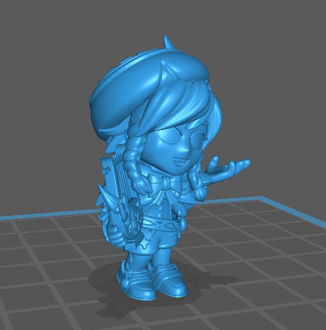 原神温蒂Q版3D打印模型
