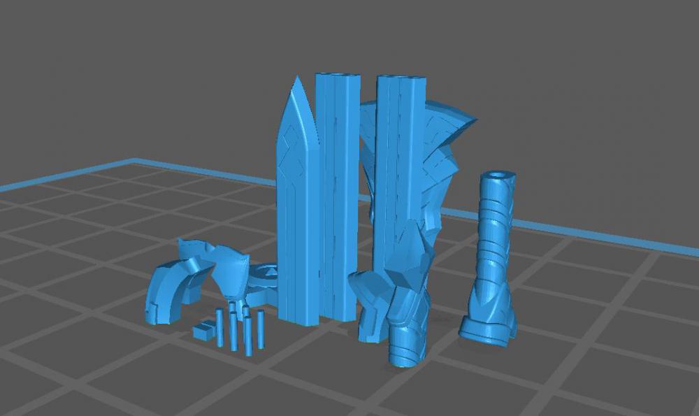 原神武器辰砂之纺锤3D打印模型
