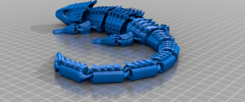 可动的蜥蜴3D打印模型