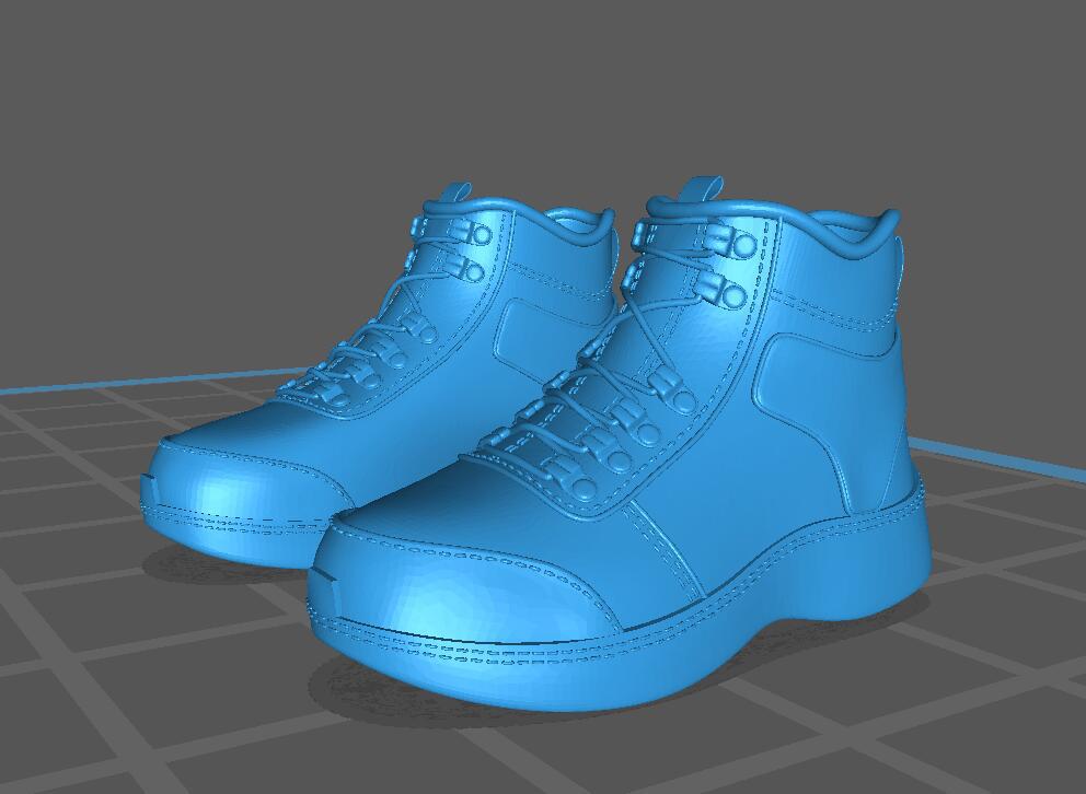 高帮休闲鞋3D打印模型