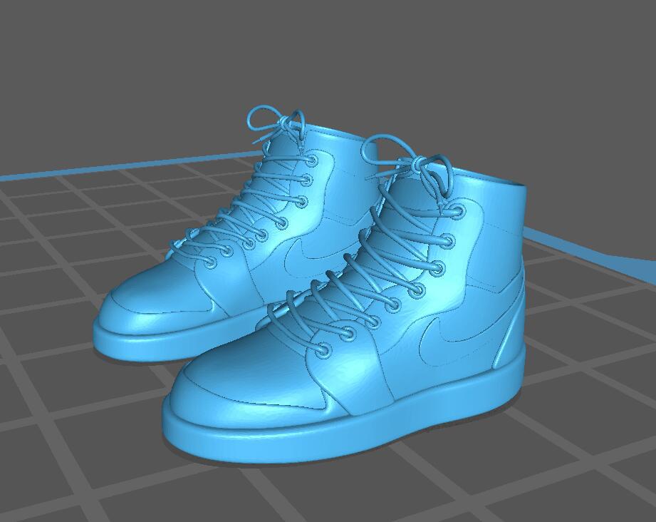高帮球鞋3D打印模型