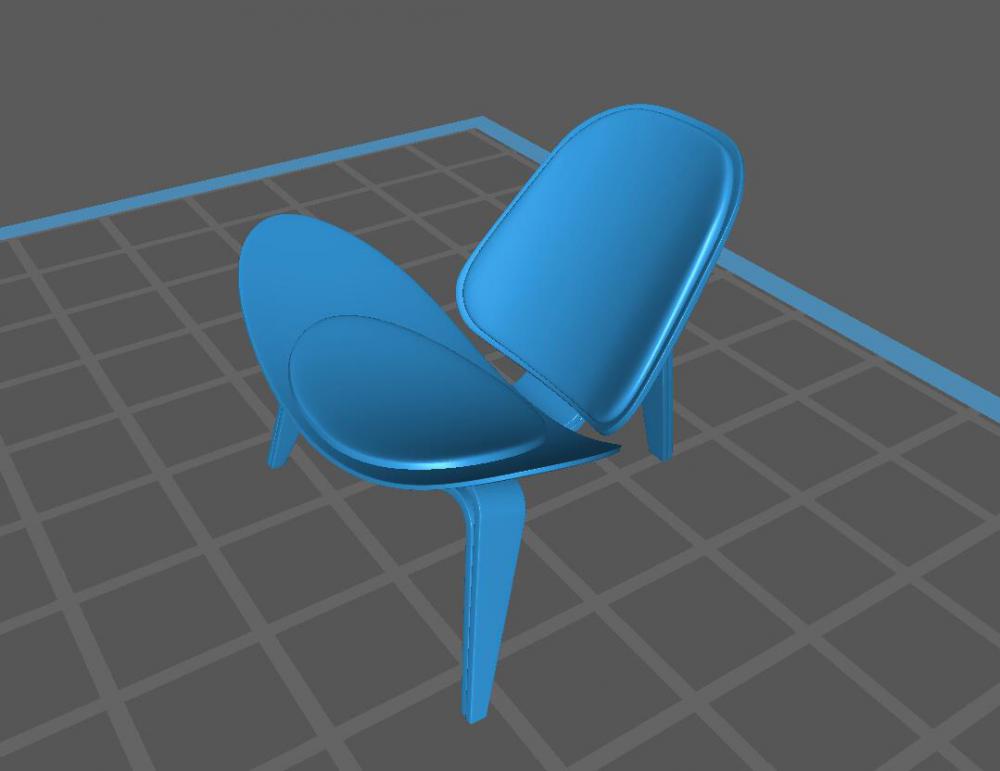 靠背椅3D打印模型
