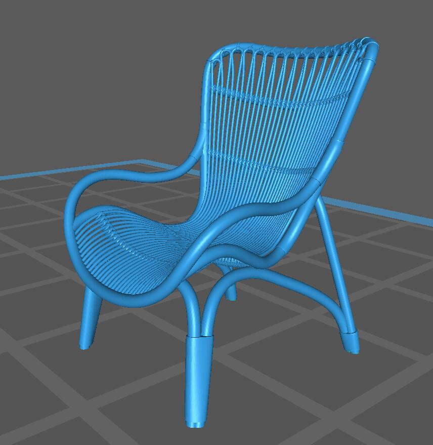 编织靠背椅3D打印模型