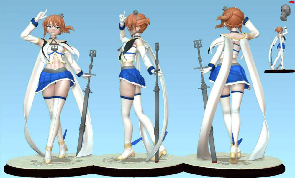 反击 碧蓝航线3D打印模型