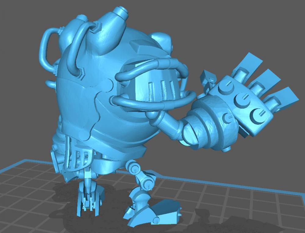 英雄联盟机器人布里茨3D打印模型