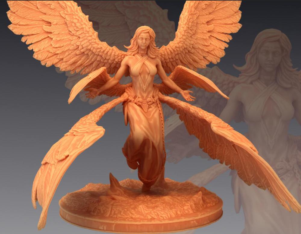 六翼炽天使3D打印模型