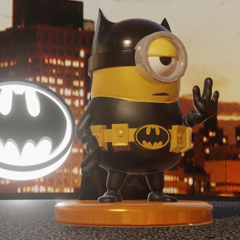 小黄人版蝙蝠侠 独眼3D打印模型