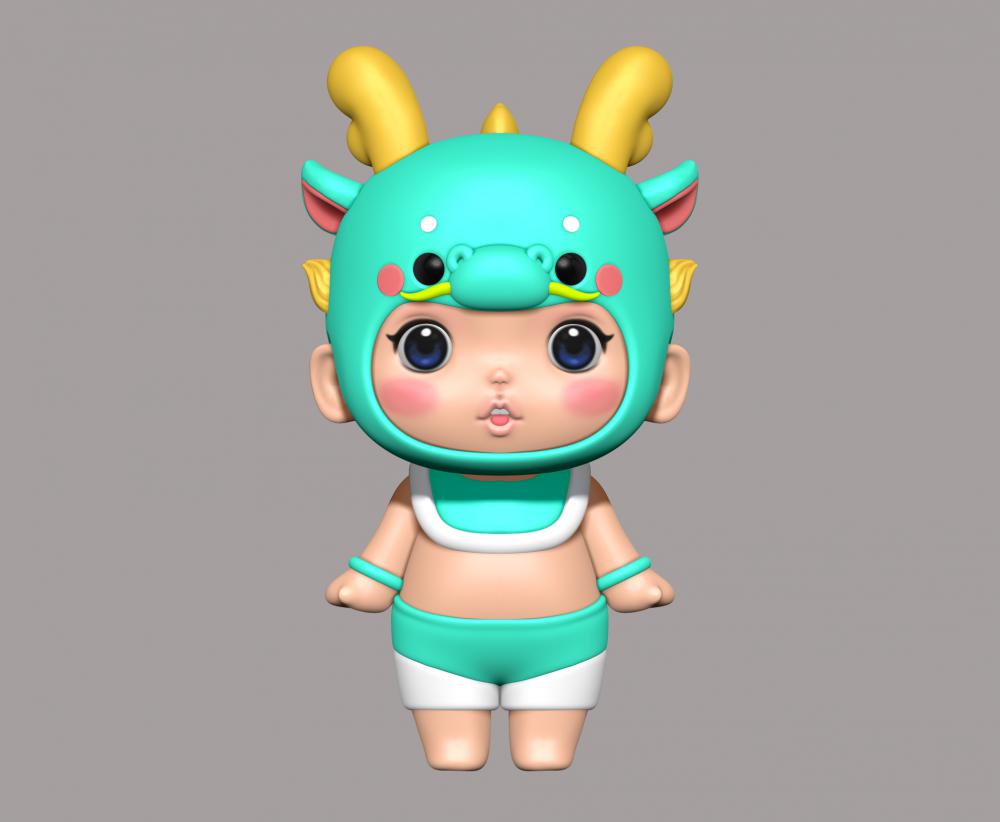 新12生肖娃娃3D打印模型