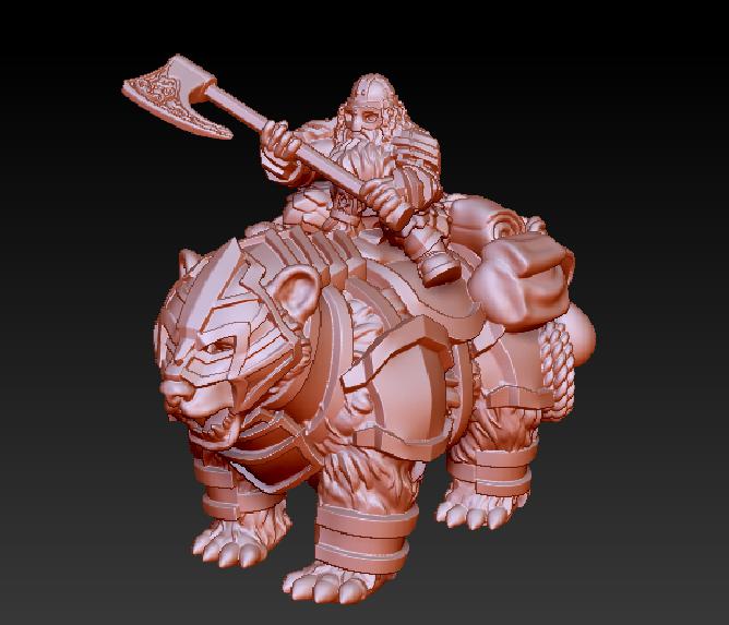 骑士和怪兽3D打印模型