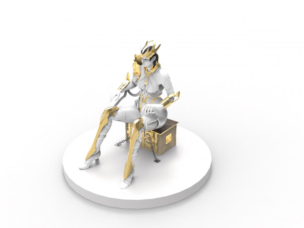 韩风赛博朋克女3D打印模型