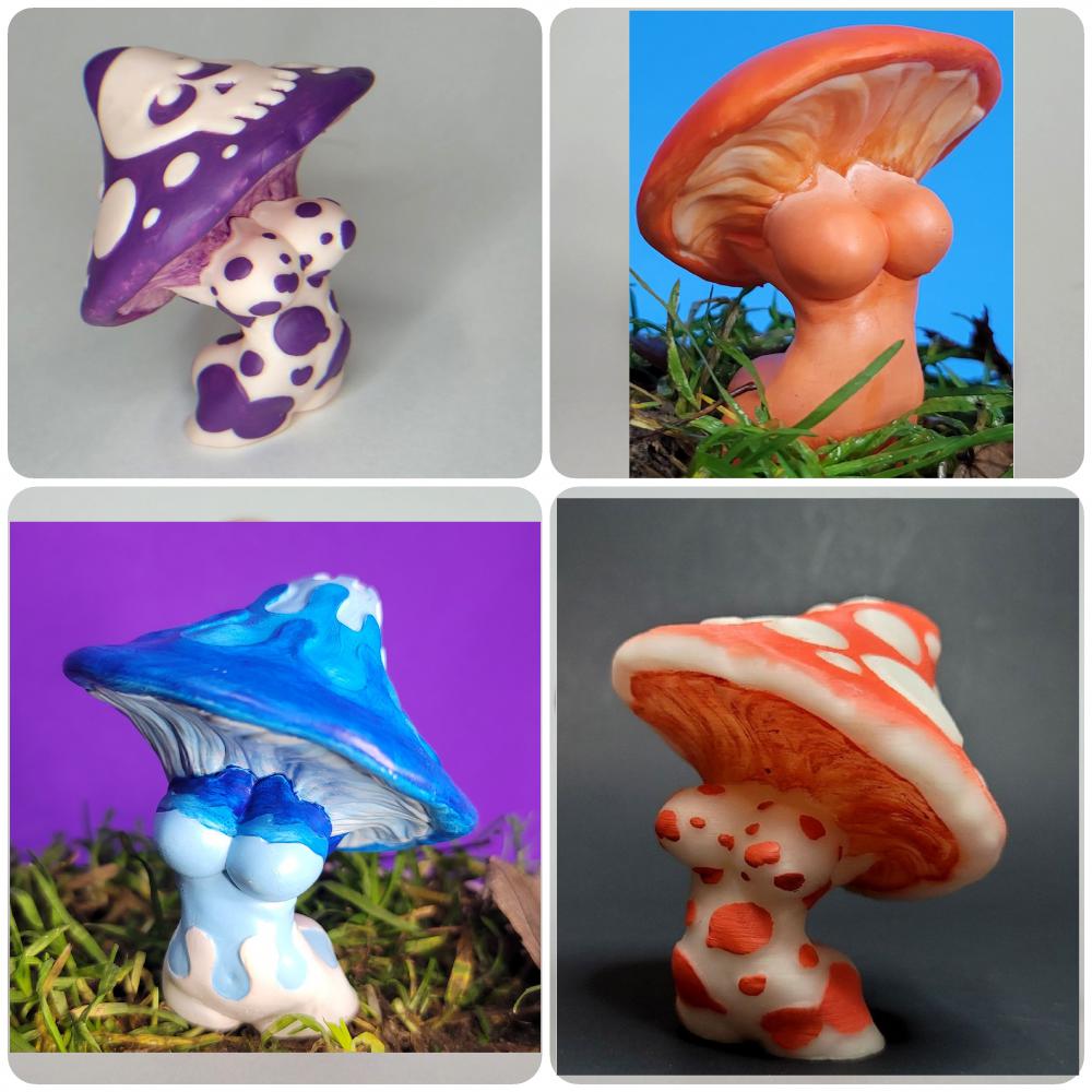 性感蘑菇 4体3D打印模型