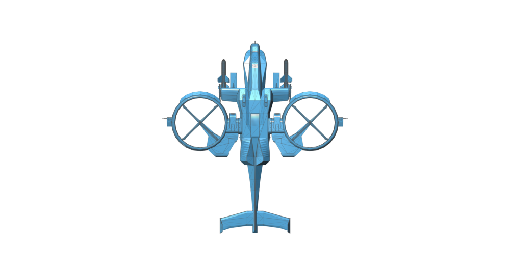 武装直升机3D打印模型