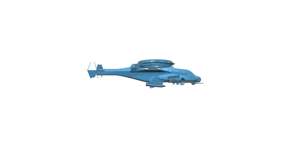 武装直升机3D打印模型