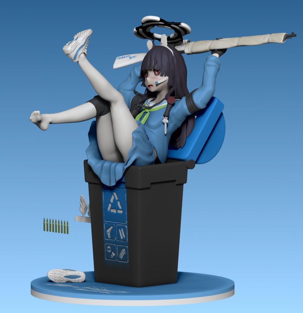 《蔚蓝档案》霞泽美游 3D打印模型