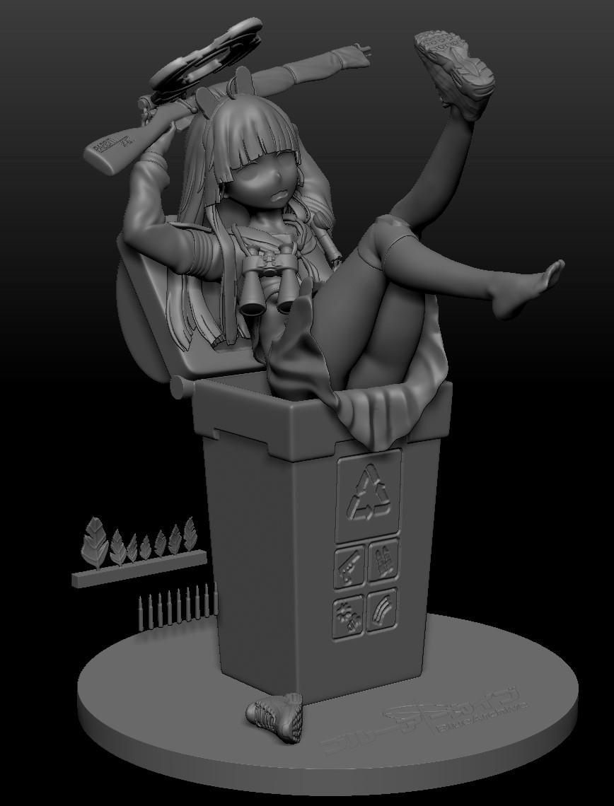 《蔚蓝档案》霞泽美游 3D打印模型