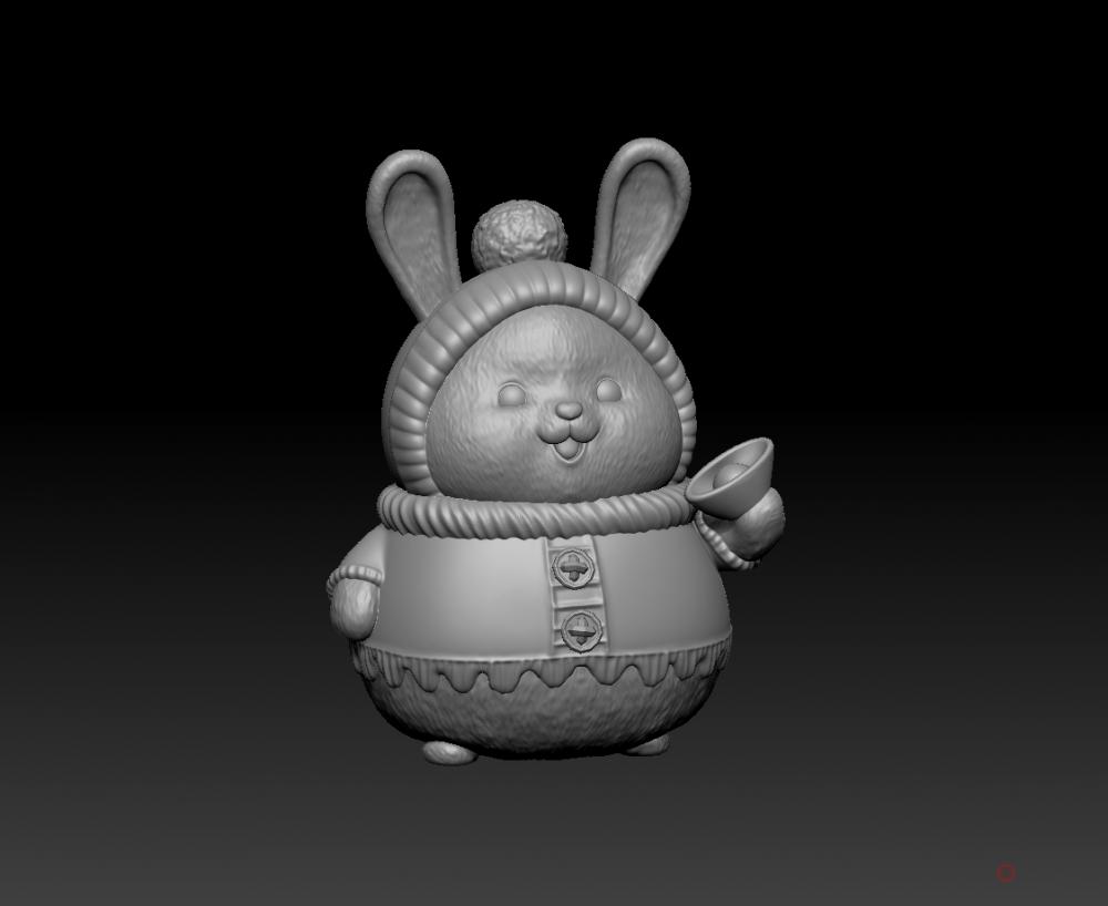 兔年大吉-可爱兔3D打印模型